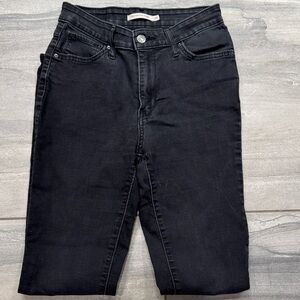 Levi’s High Rise Skinny Black Denim Jeans Size 28
